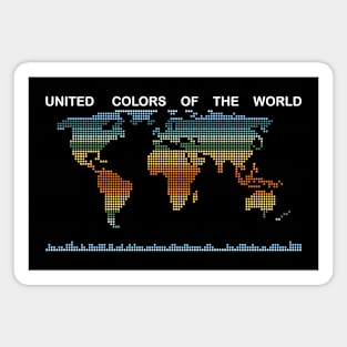 World map - United colors of the world Magnet